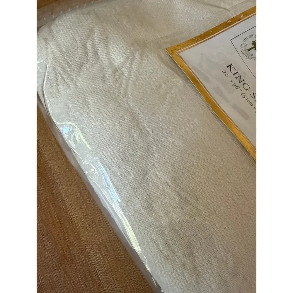 Historic Charleston Foundation King Charles Ivory Sham Set (2) King 100% Cotton